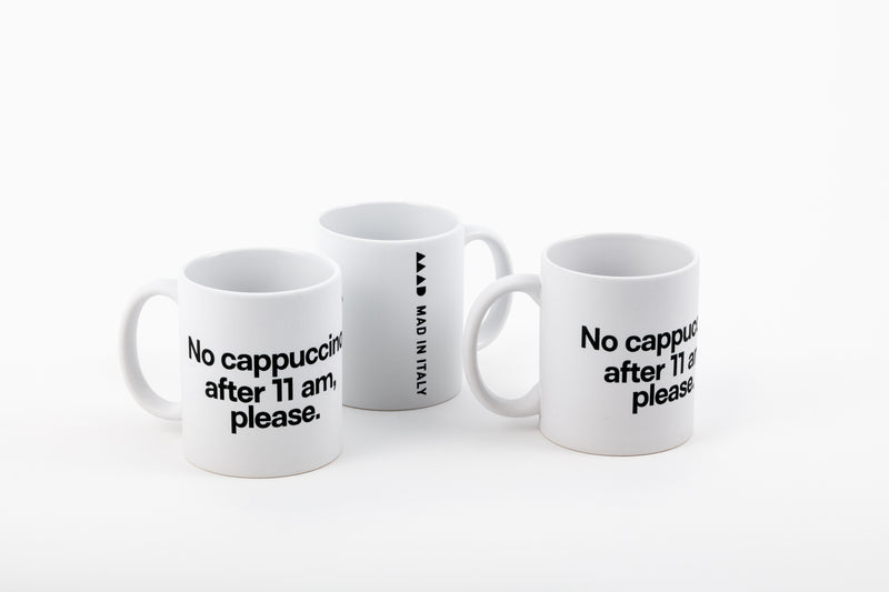 "No Cappuccino after 11 am" Mad Mug